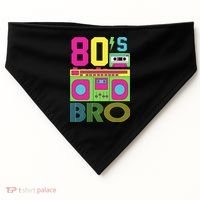 80s Bro Theme Party Retro Music USA-Made Doggie Bandana thumb 0