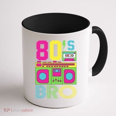 80s Bro Theme Party Retro Music Coffee Mug back