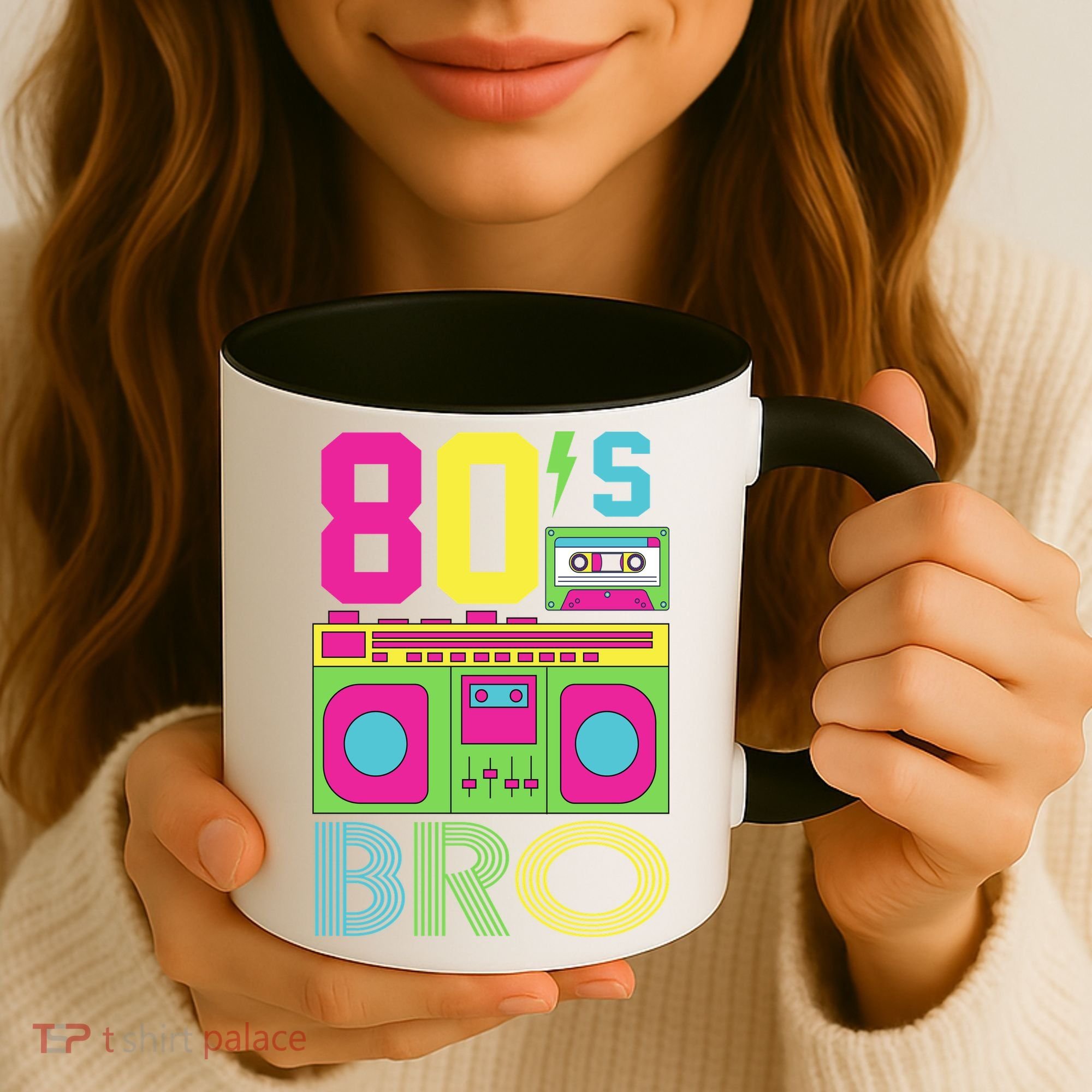 80s Bro Theme Party Retro Music Coffee Mug