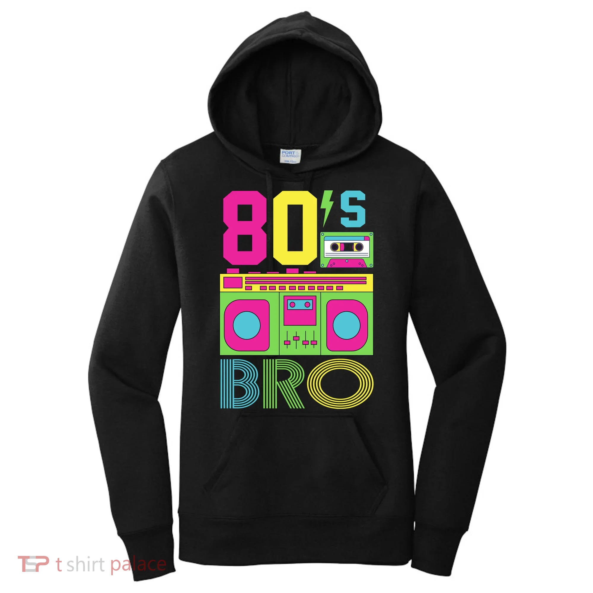 80s Bro Theme Party Retro Music Women's Hoodie