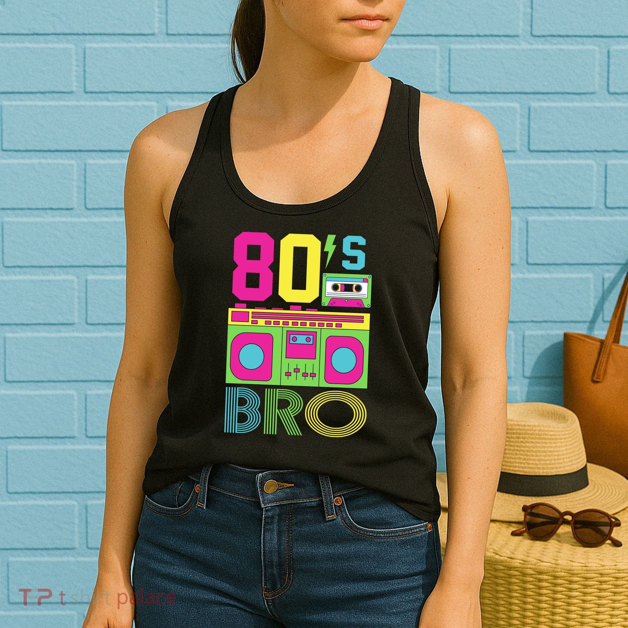 80s Bro Theme Party Retro Music Women's Tank Top