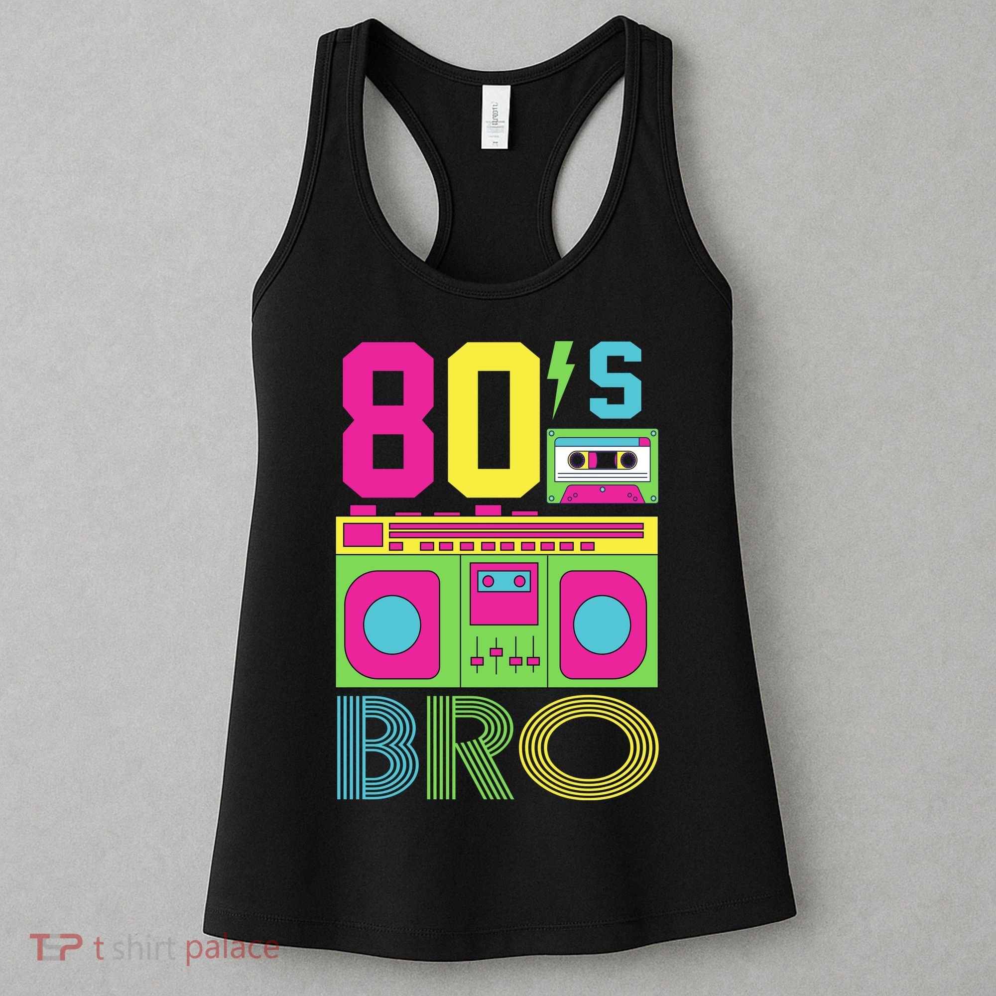 80s Bro Theme Party Retro Music Women's Tank Top