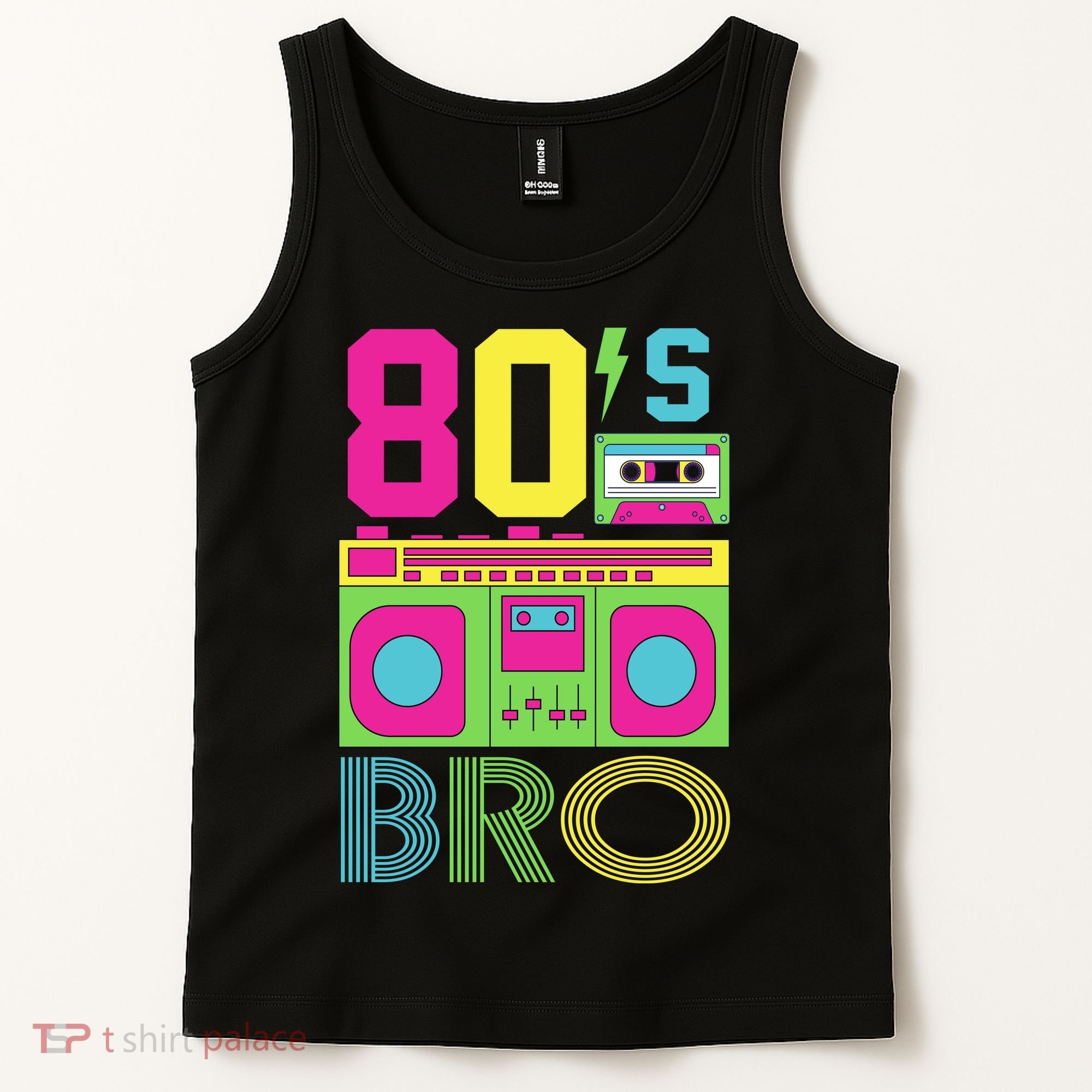80s Bro Theme Party Retro Music Tank Top