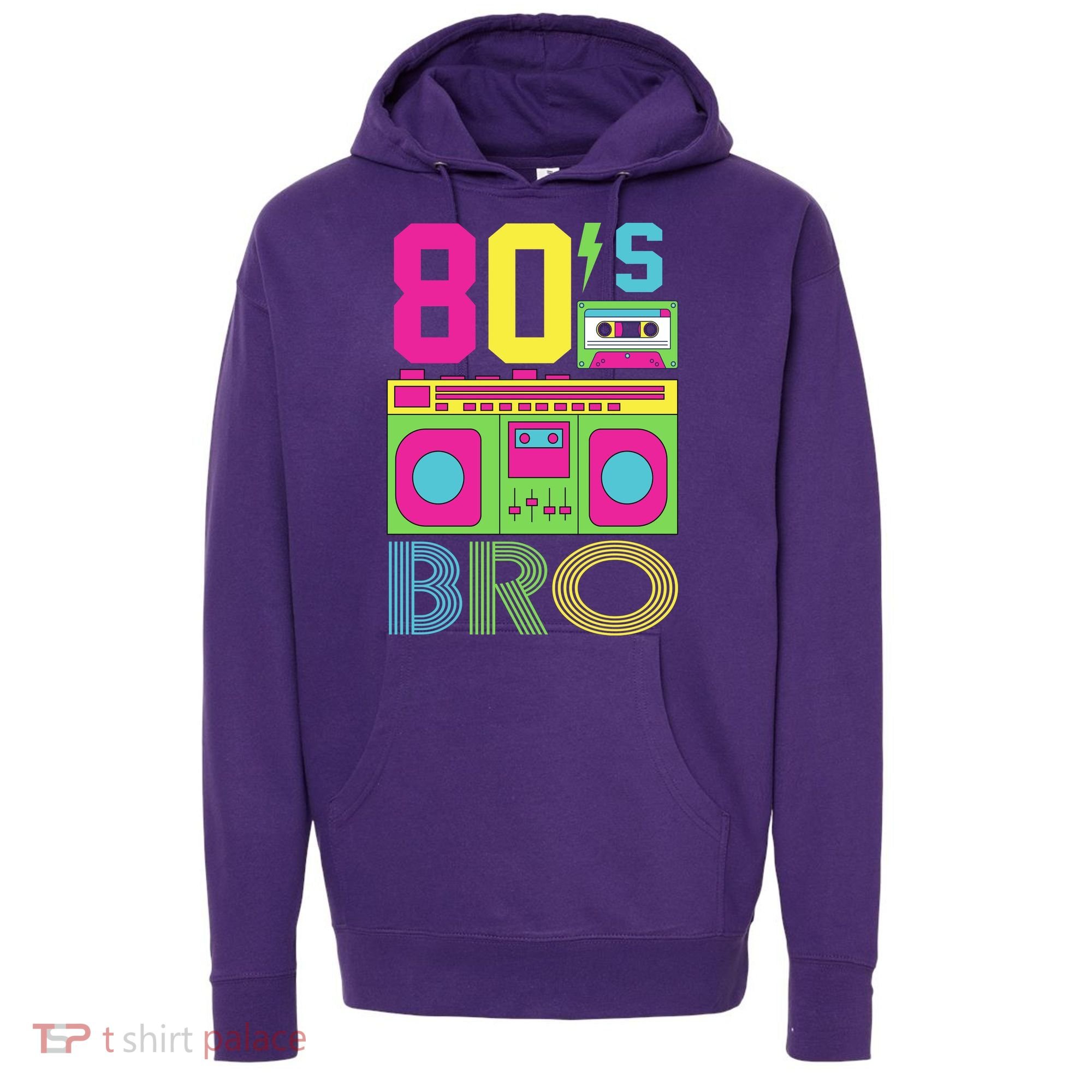80s Bro Theme Party Retro Music Hoodie