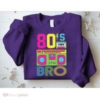 80s Bro Theme Party Retro Music Sweatshirt thumb 2