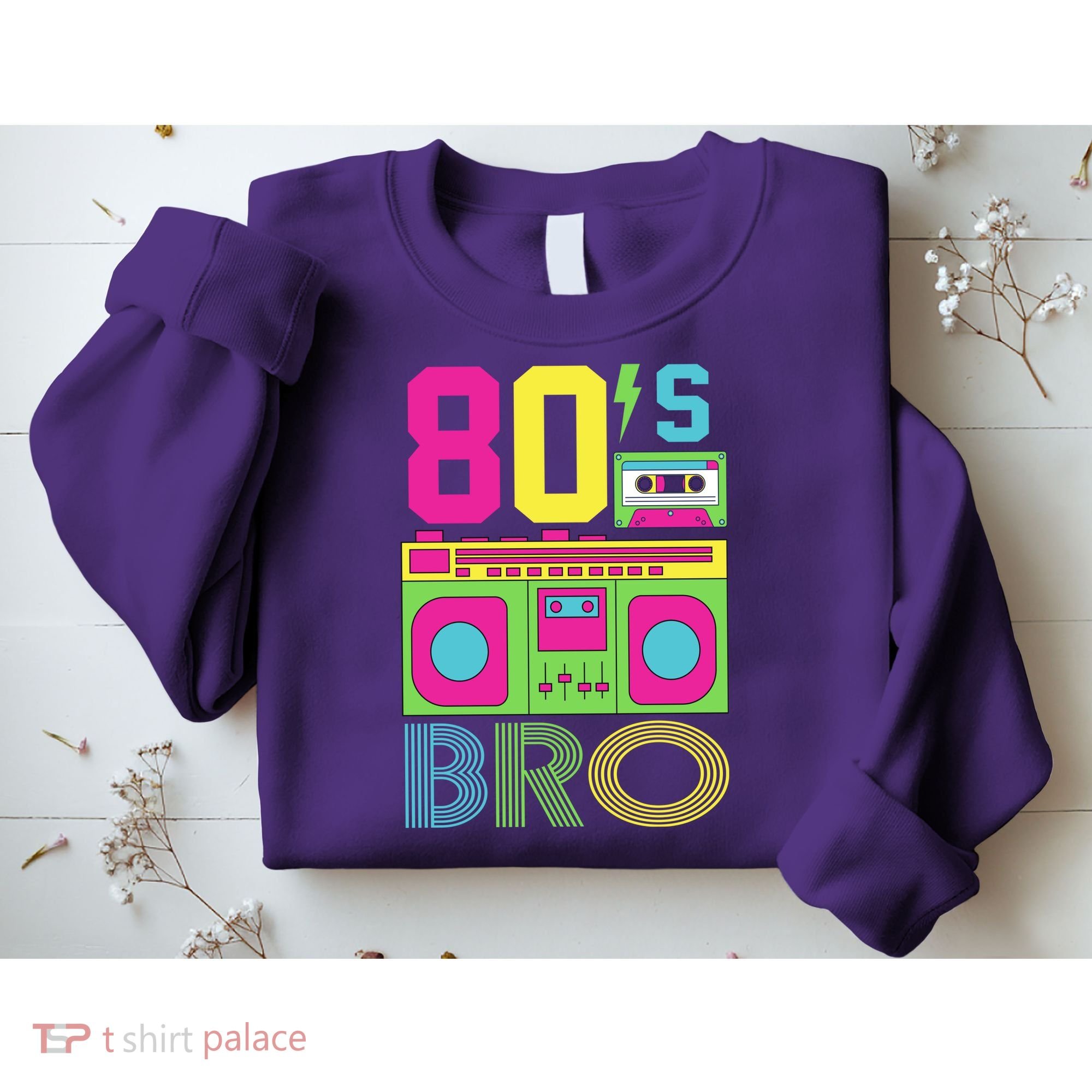 80s Bro Theme Party Retro Music Sweatshirt