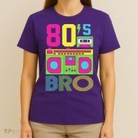 80s Bro Theme Party Retro Music T-Shirt thumb 4