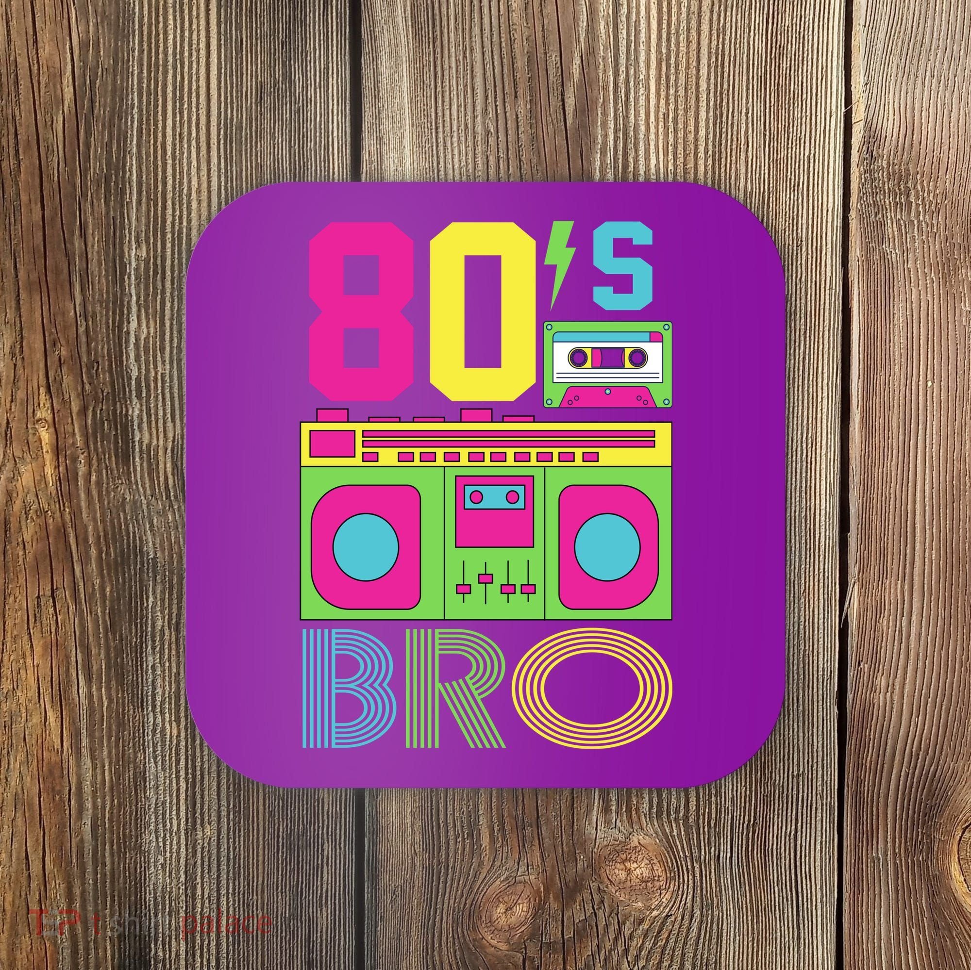 80s Bro Theme Party Retro Music Coaster