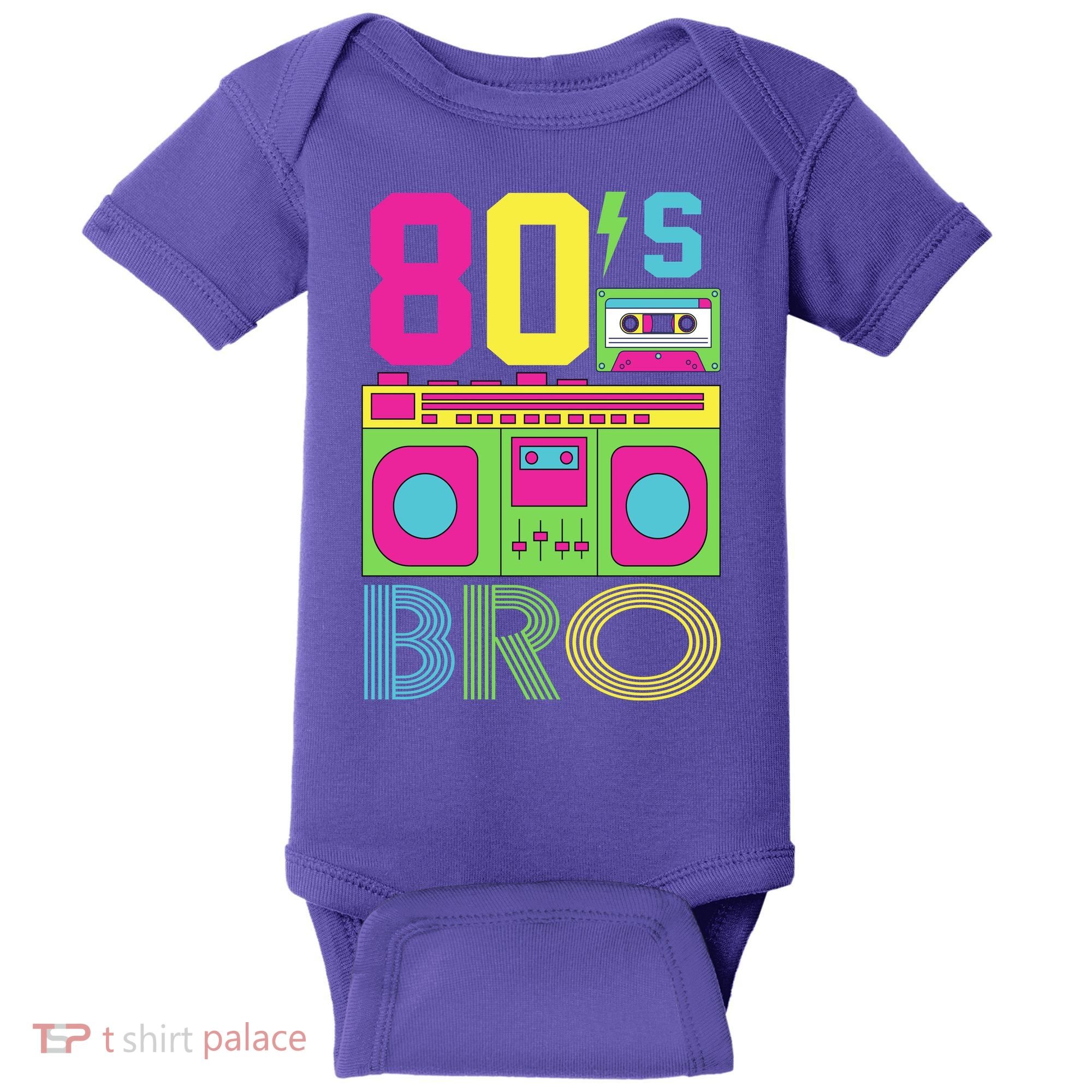 80s Bro Theme Party Retro Music Baby Bodysuit