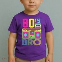 80s Bro Theme Party Retro Music Toddler T-Shirt thumb 2
