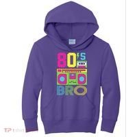 80s Bro Theme Party Retro Music Kids Hoodie thumb 0