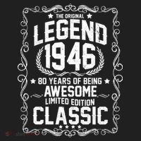 80th Birthday The Original Legend 1946 Awesome Classic  Women's Sweatshirt thumb 2