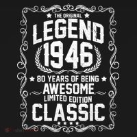 80th Birthday The Original Legend 1946 Awesome Classic  Women's Hoodie thumb 2
