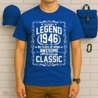 80th Birthday The Original Legend 1946 Awesome Classic  T-Shirt thumb 6