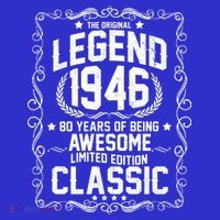 80th Birthday The Original Legend 1946 Awesome Classic  Mousepad thumb 1