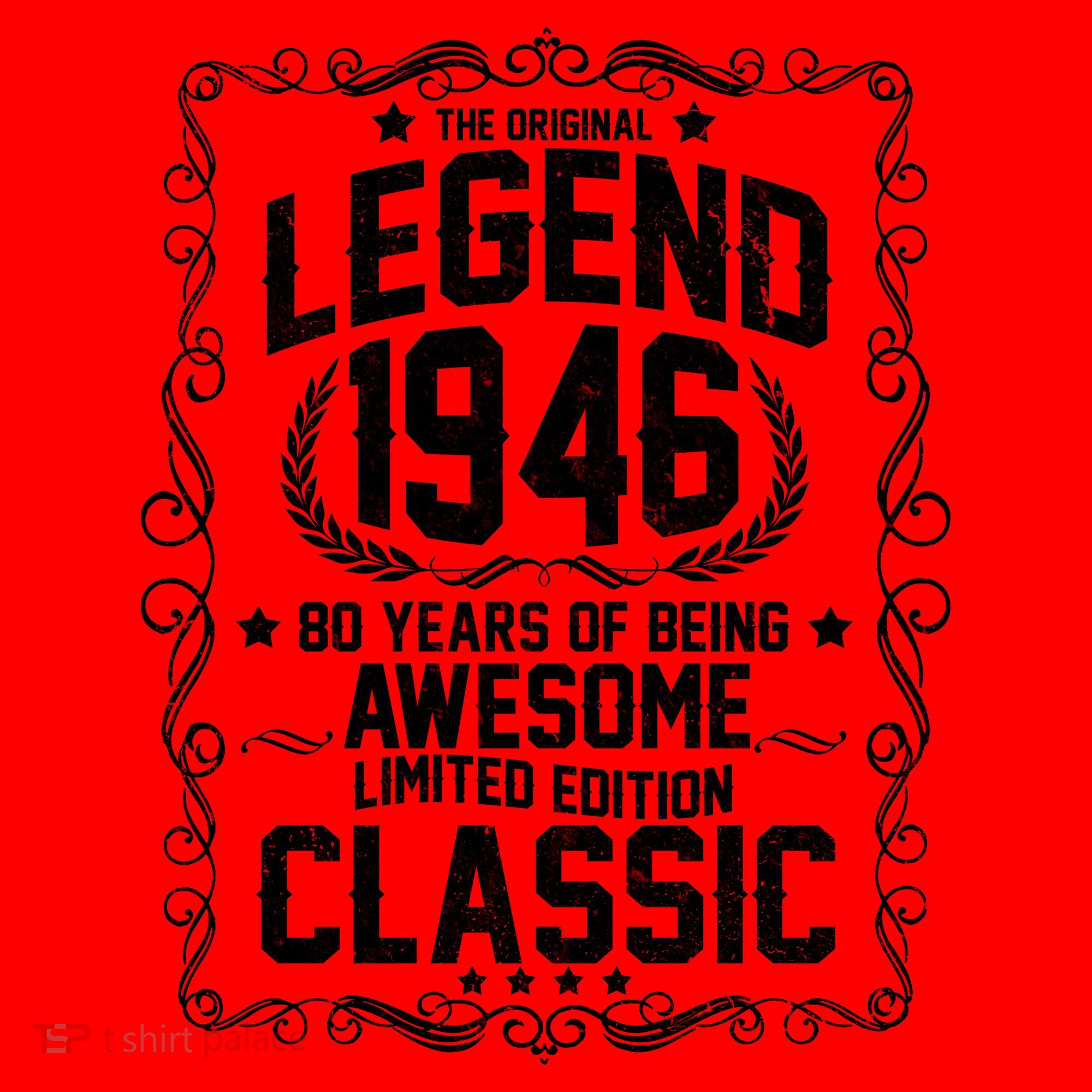 80th Birthday The Original Legend 1946 Awesome Classic  Santa Hat