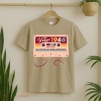 80th Birthday Vintage 1946 Limited Edition Cassette Tape T-Shirt thumb 2