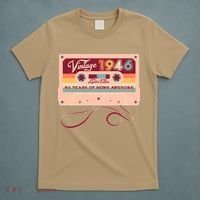 80th Birthday Vintage 1946 Limited Edition Cassette Tape T-Shirt thumb 5