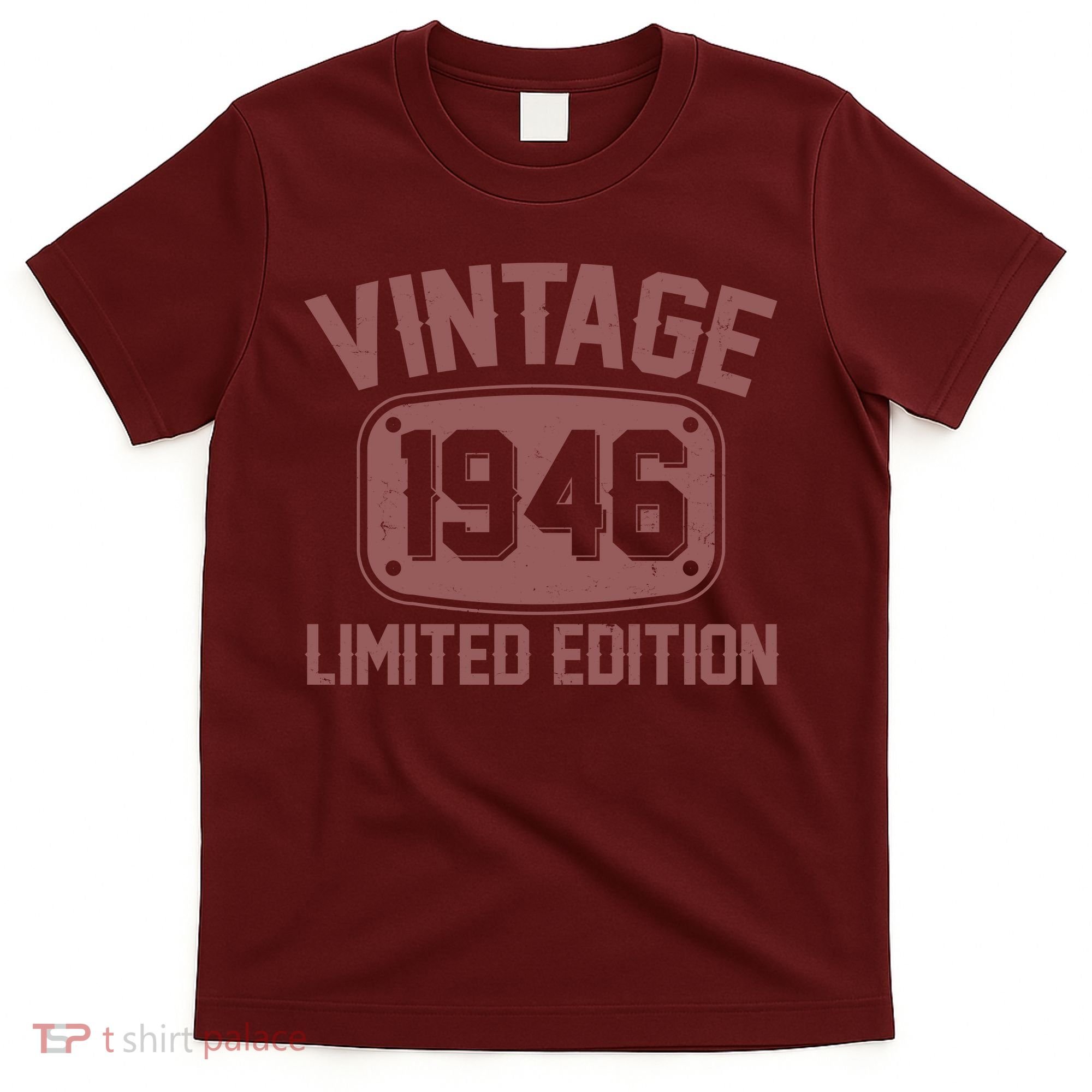 80th Birthday Vintage 1946 Limited Edition Birthday Metal Plate  T-Shirt