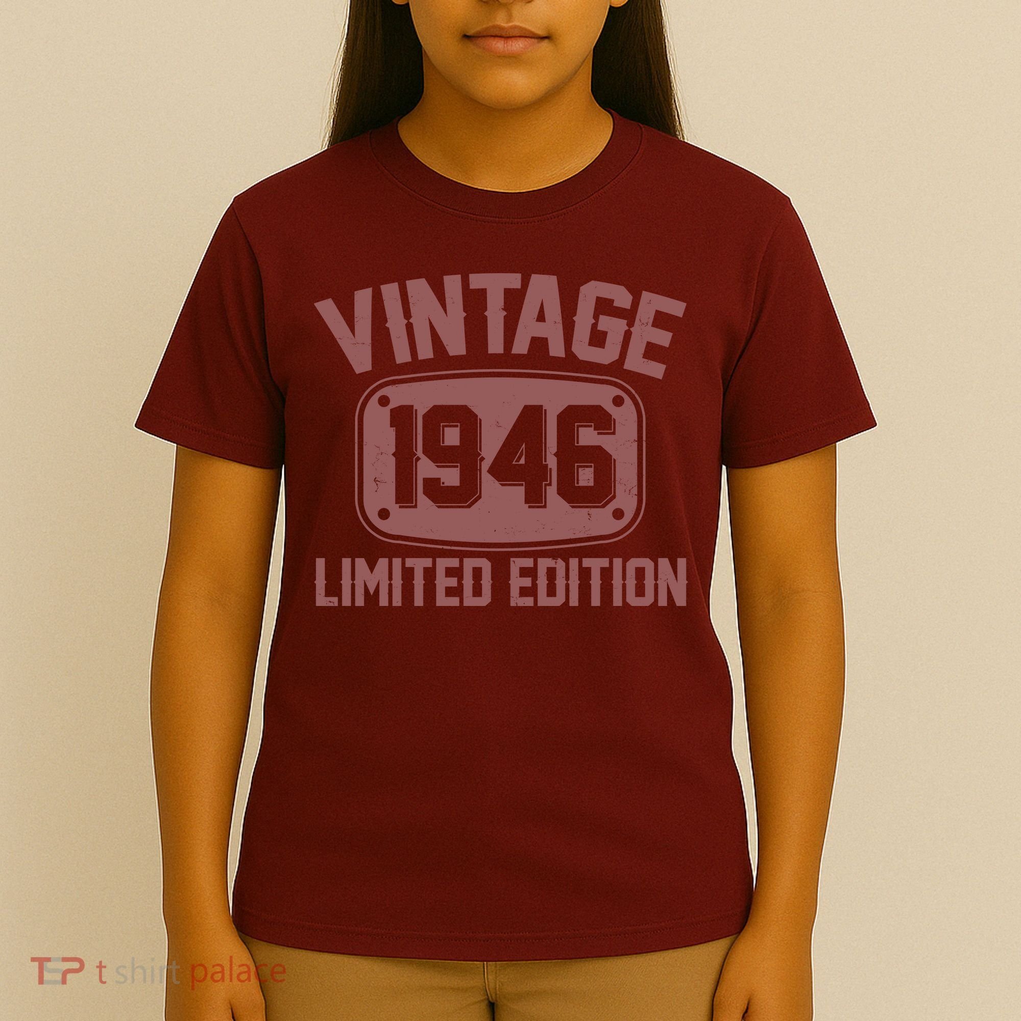 80th Birthday Vintage 1946 Limited Edition Birthday Metal Plate  T-Shirt