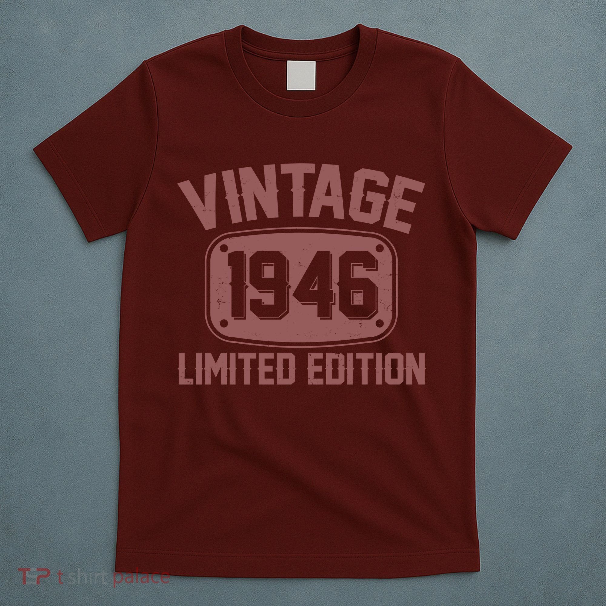 80th Birthday Vintage 1946 Limited Edition Birthday Metal Plate  T-Shirt