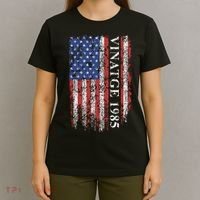 37th Birthday Vintage American Flag 1985 T-Shirt thumb 4