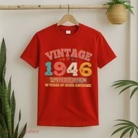 80th Birthday Vintage 1946 Limited Edition 80 Years Of Being Awesome T-Shirt thumb 2