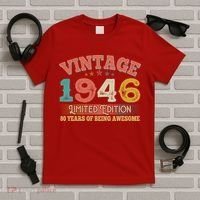 80th Birthday Vintage 1946 Limited Edition 80 Years Of Being Awesome T-Shirt thumb 5