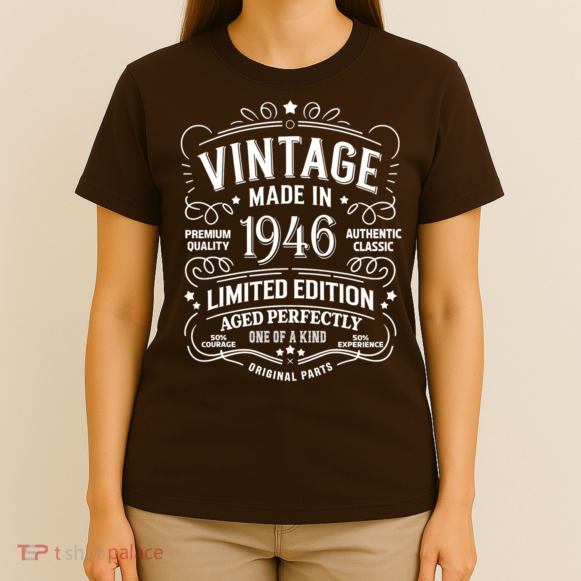 80th Birthday Vintage Made In 1946 Premium Quality Authentic Classic Birthday T-Shirt