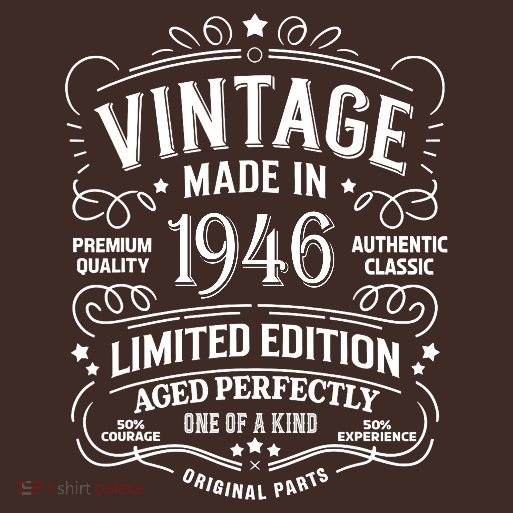 80th Birthday Vintage Made In 1946 Premium Quality Authentic Classic Birthday T-Shirt
