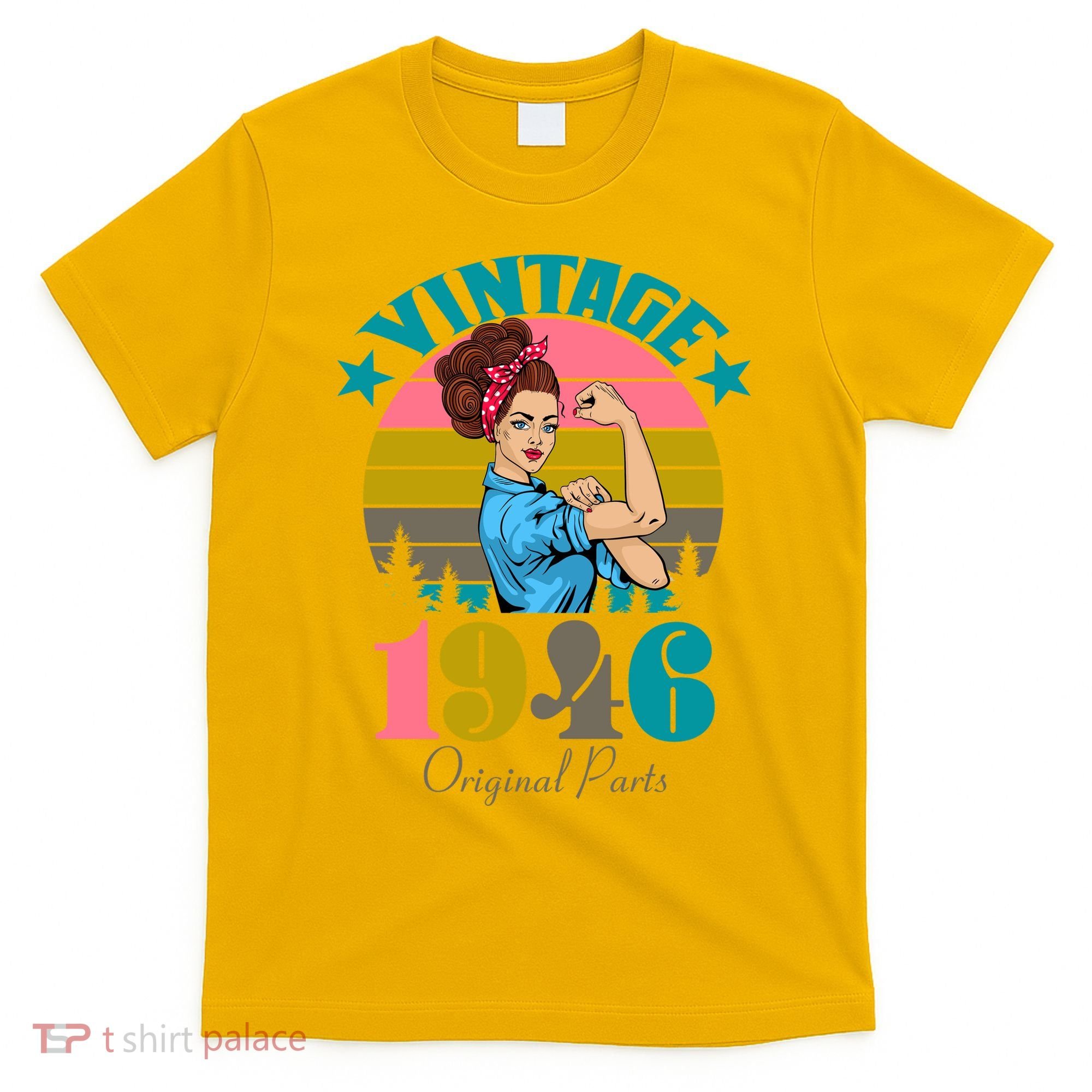 80th Birthday Vintage Rosie The Riveter 1946 Original Part  T-Shirt