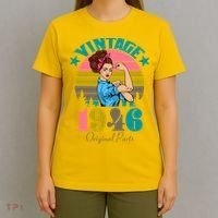 80th Birthday Vintage Rosie The Riveter 1946 Original Part  T-Shirt thumb 4
