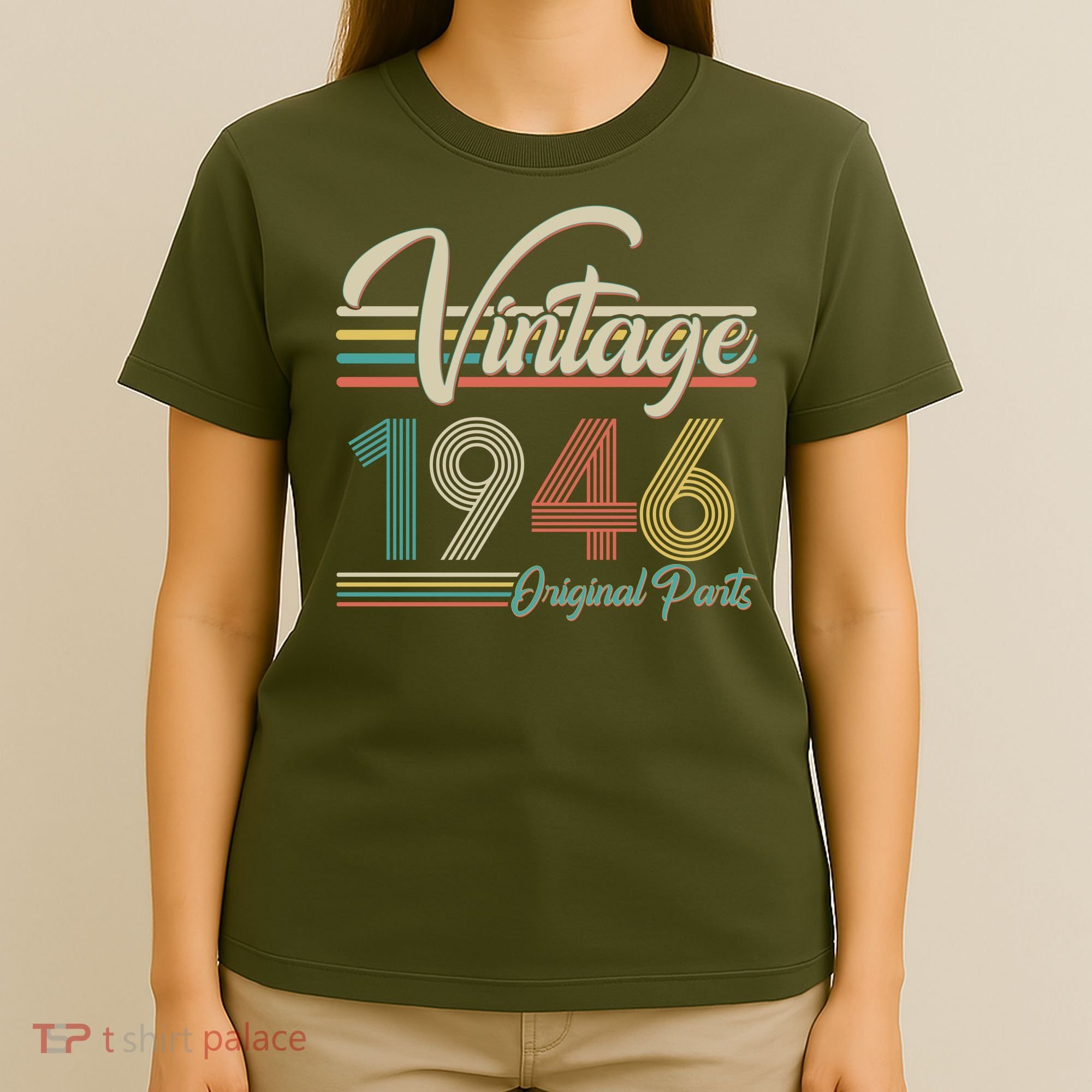 80th Birthday Vintage 1946 Original Parts Birthday T-Shirt