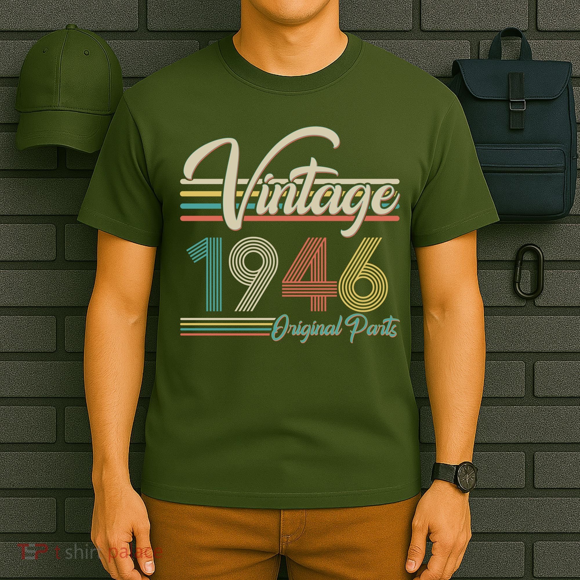 80th Birthday Vintage 1946 Original Parts Birthday T-Shirt