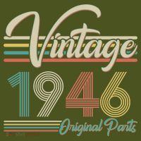 80th Birthday Vintage 1946 Original Parts Birthday T-Shirt thumb 7