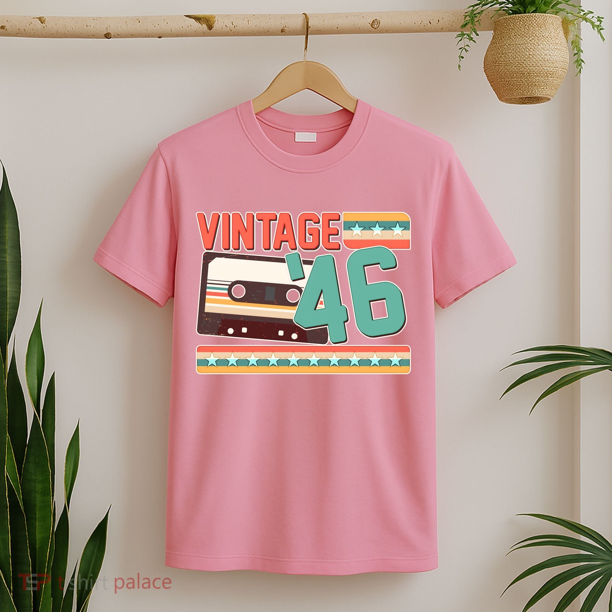 80th Birthday Vintage 1946 Cassette Tape  T-Shirt
