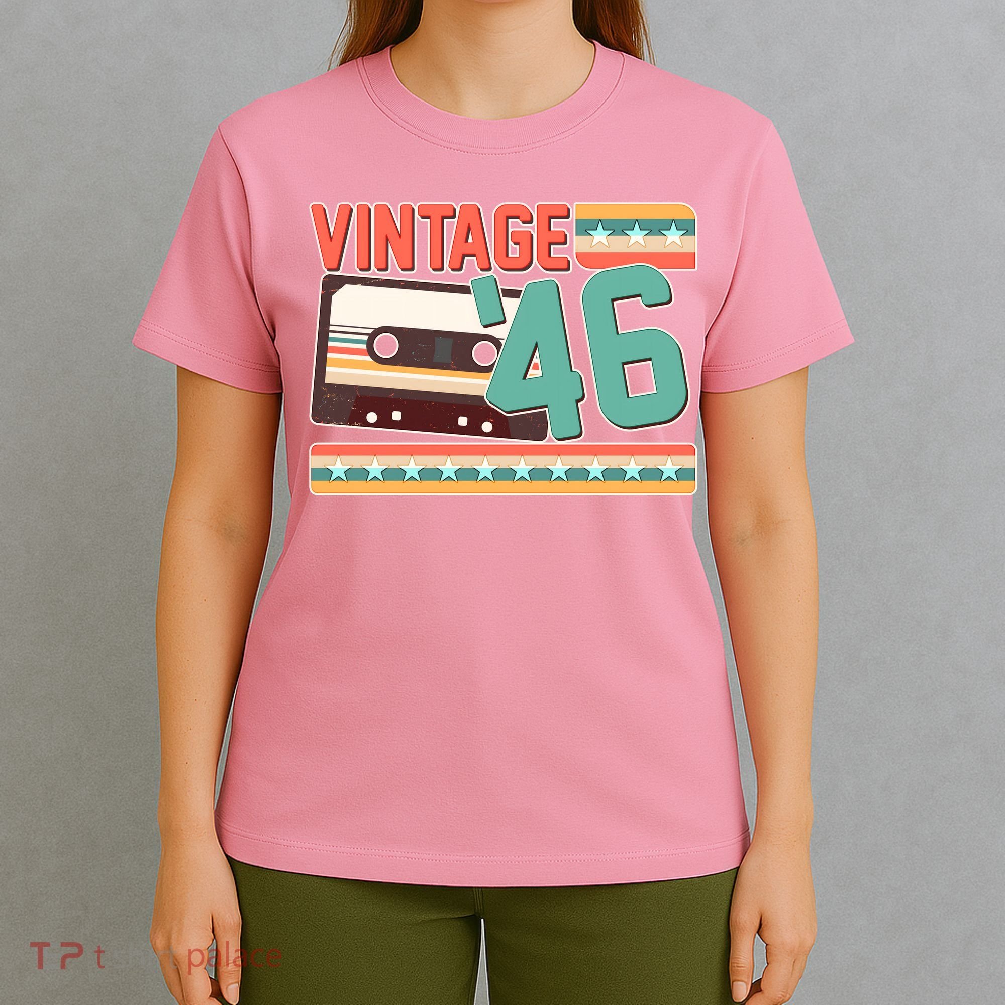 80th Birthday Vintage 1946 Cassette Tape  T-Shirt