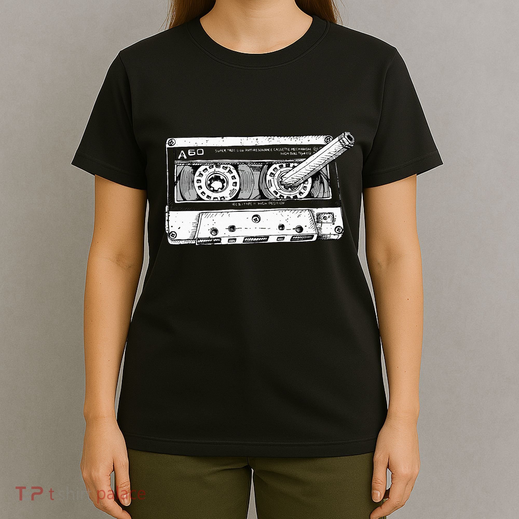 80s Cassette Music Tape Pencil 1980s Vintage Throwback Retro T-Shirt