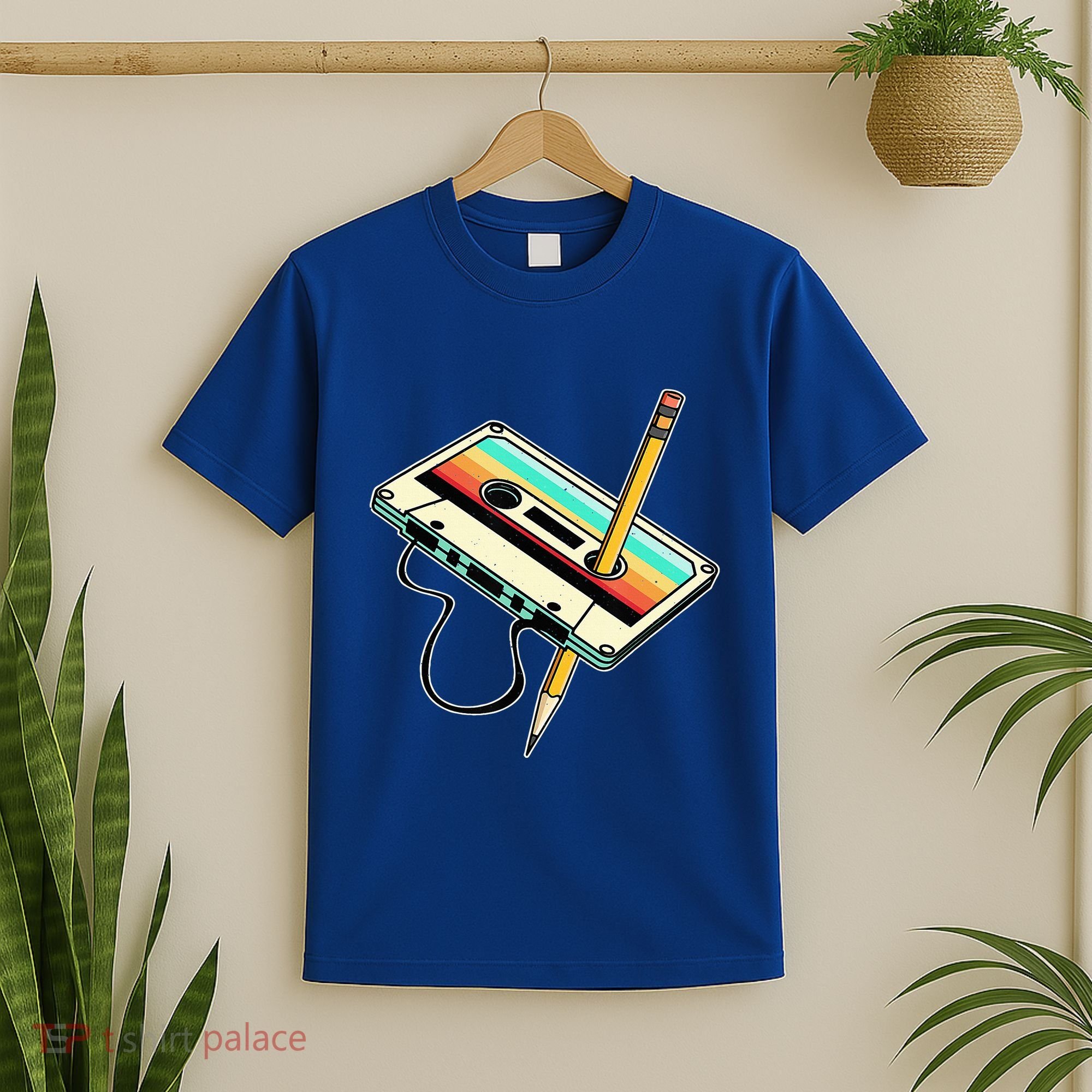 80s Cassette Tape Pencil 1980s Retro Vintage Throwback Music T-Shirt
