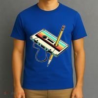 80s Cassette Tape Pencil 1980s Retro Vintage Throwback Music T-Shirt thumb 3