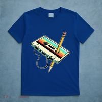 80s Cassette Tape Pencil 1980s Retro Vintage Throwback Music T-Shirt thumb 5