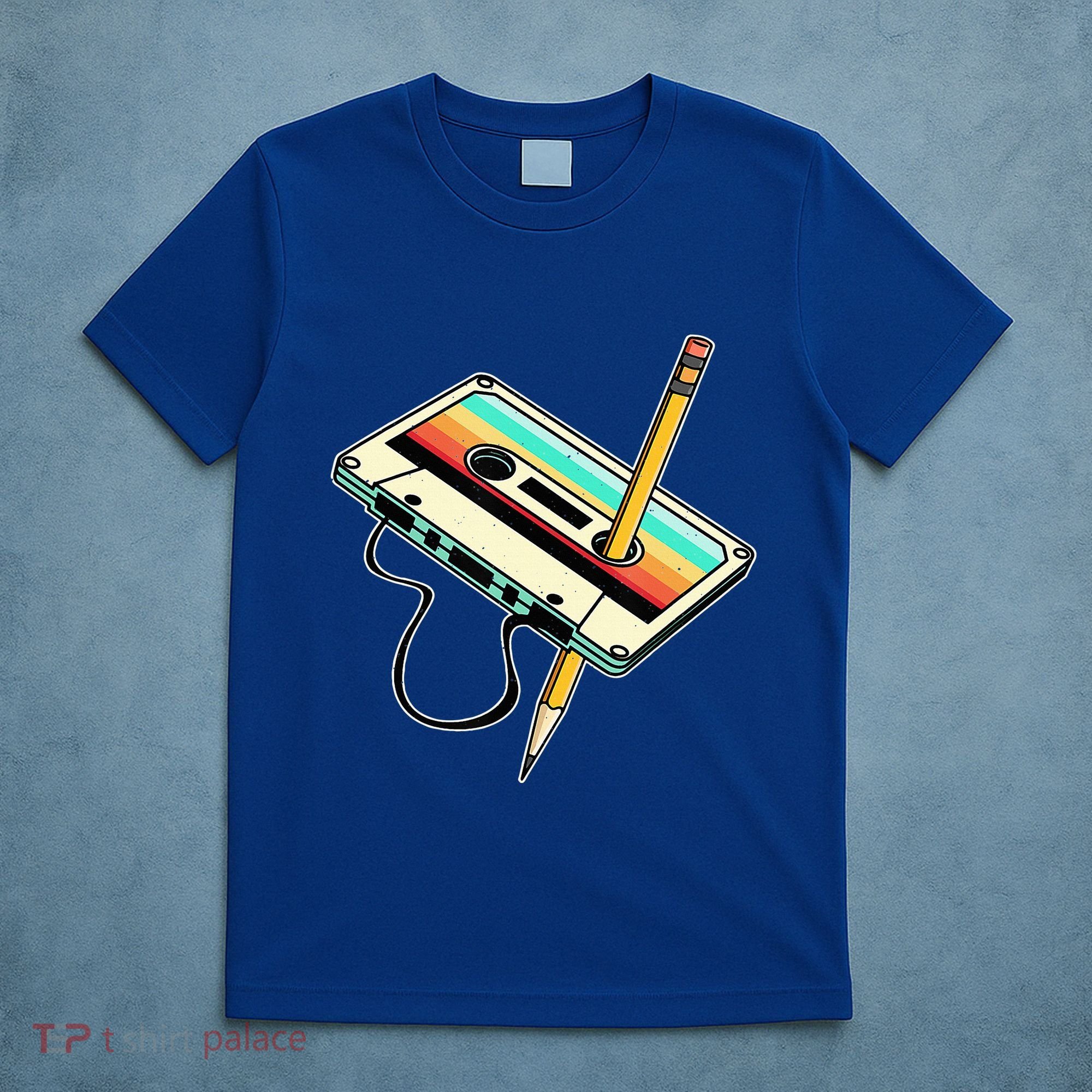 80s Cassette Tape Pencil 1980s Retro Vintage Throwback Music T-Shirt