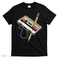 80s Cassette Tape Pencil 1980s Retro Vintage Throwback Music T-Shirt thumb 0
