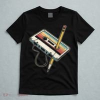 80s Cassette Tape Pencil 1980s Retro Vintage Throwback Music T-Shirt thumb 5