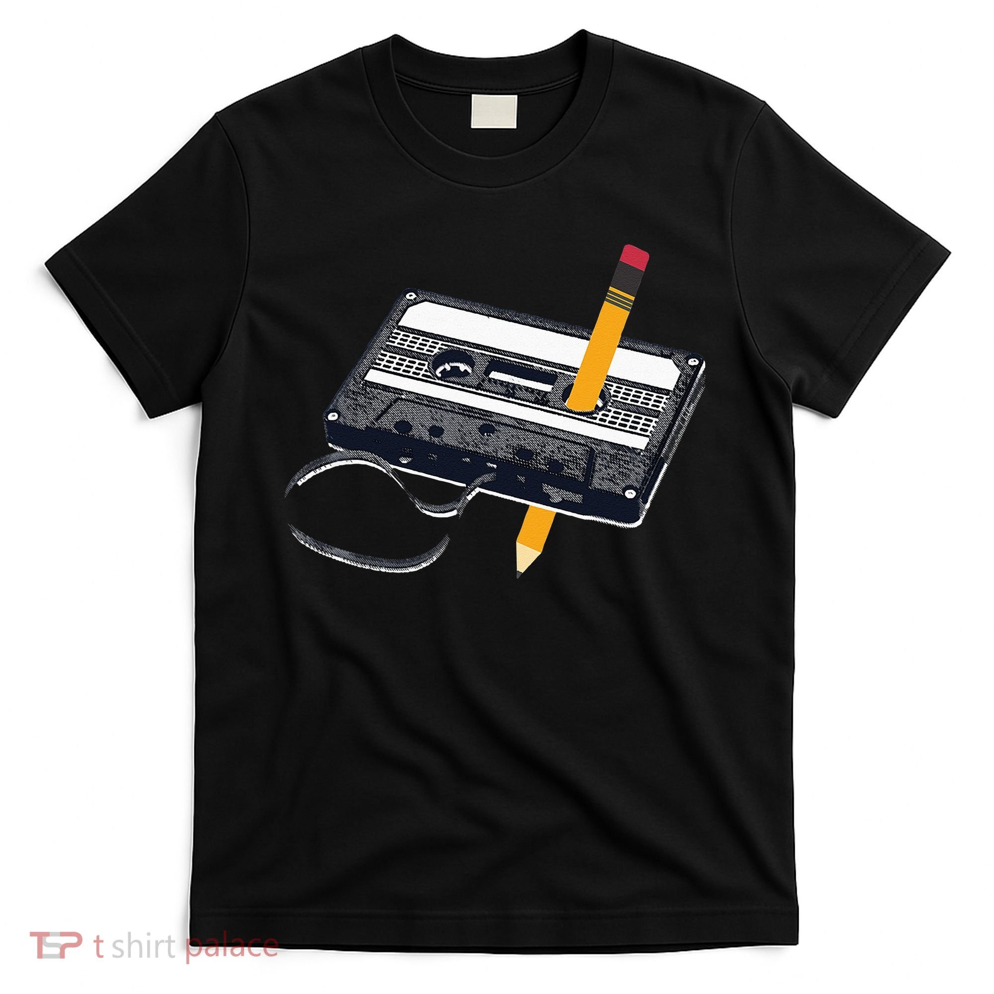 80s Cassette Tape Pencil 1980s Retro Vintage Throwback Music T-Shirt