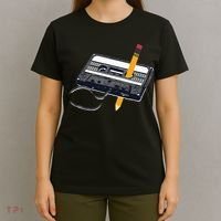 80s Cassette Tape Pencil 1980s Retro Vintage Throwback Music T-Shirt thumb 4