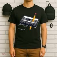 80s Cassette Tape Pencil 1980s Retro Vintage Throwback Music T-Shirt thumb 6