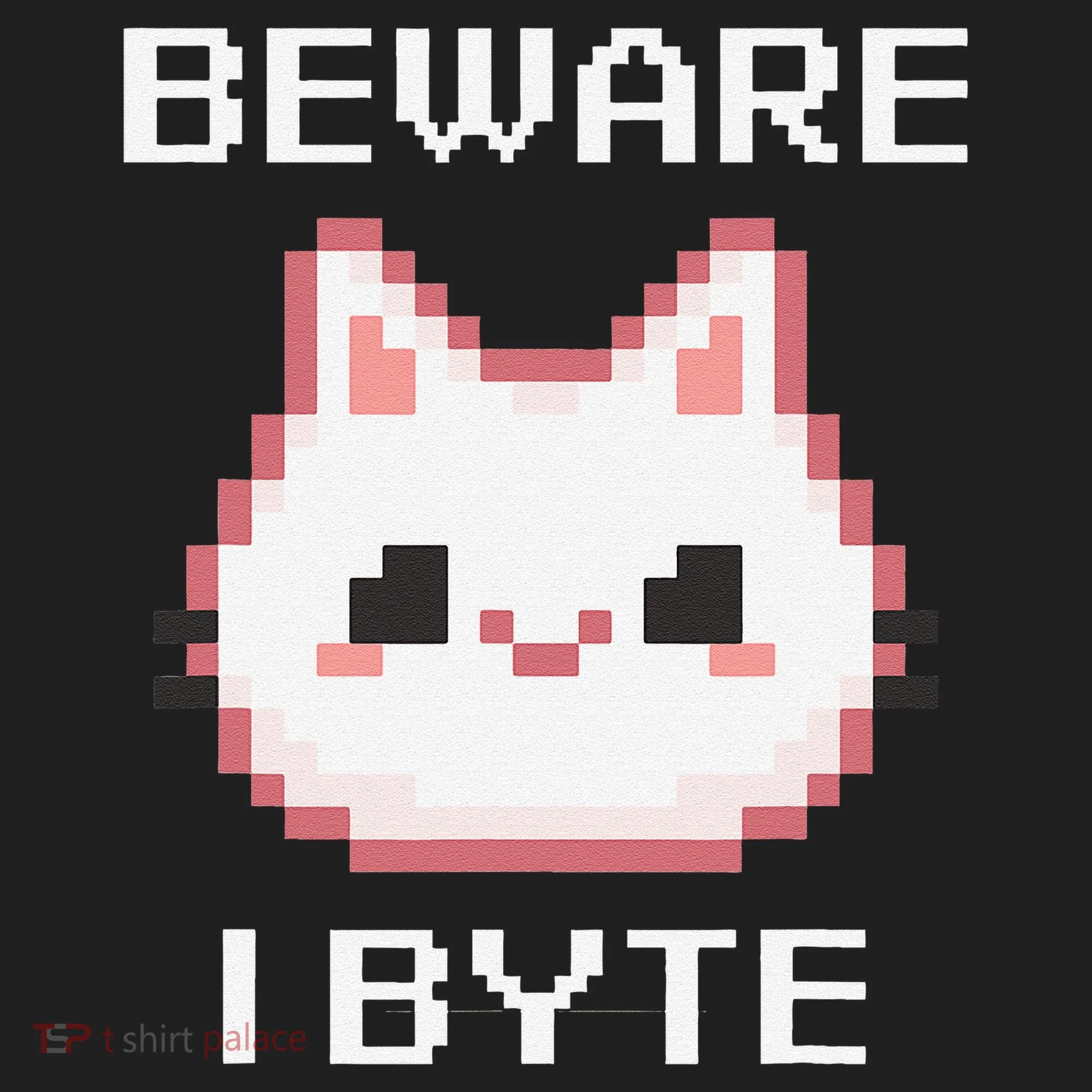 8-Bit Cute Vampire Cat Pixel Funny Video Game Beware I Byte Women's Sweatshirt