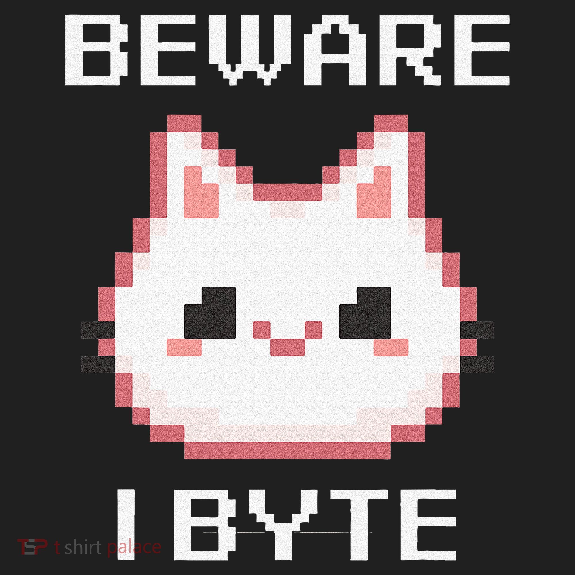 8-Bit Cute Vampire Cat Pixel Funny Video Game Beware I Byte Beanie