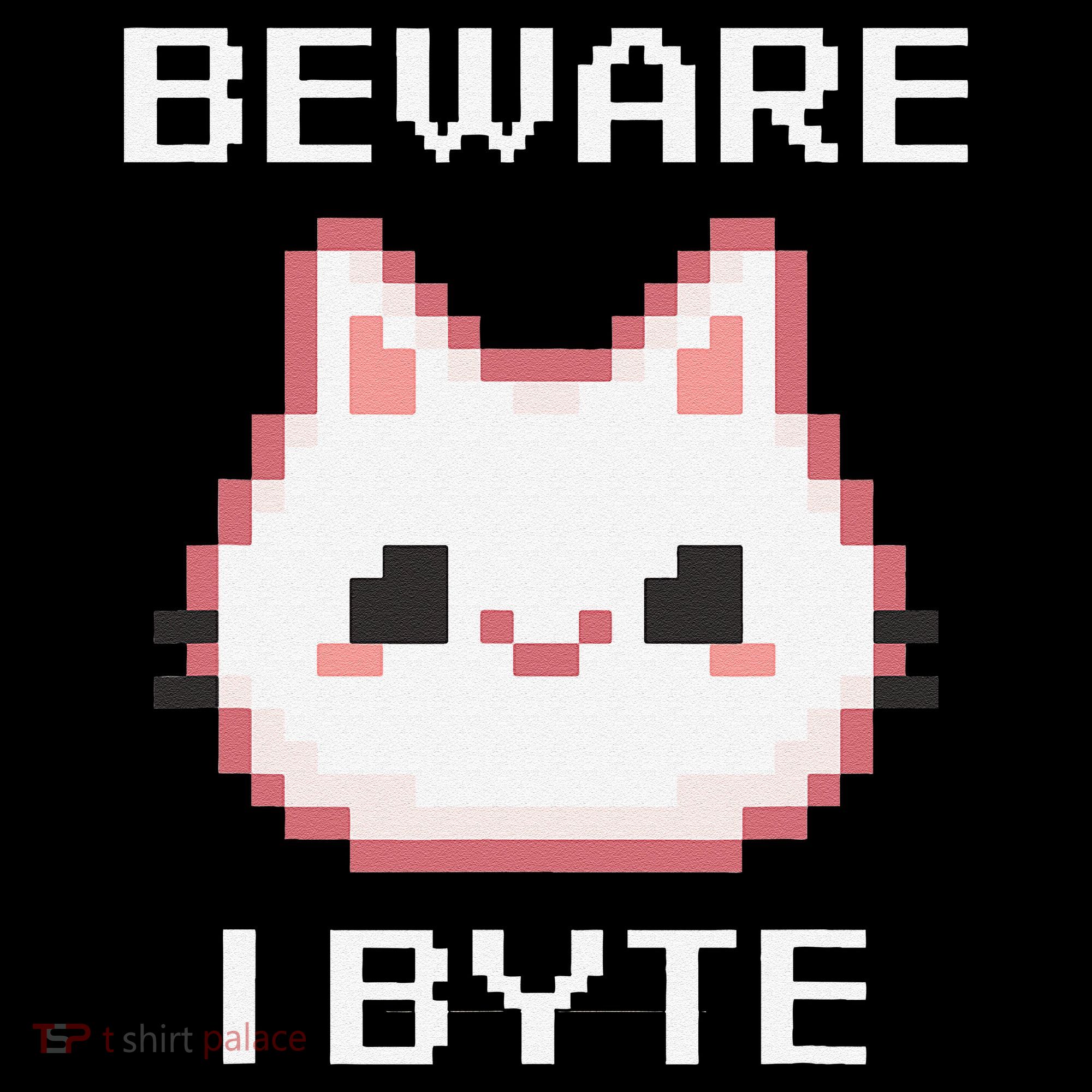 8-Bit Cute Vampire Cat Pixel Funny Video Game Beware I Byte Tank Top